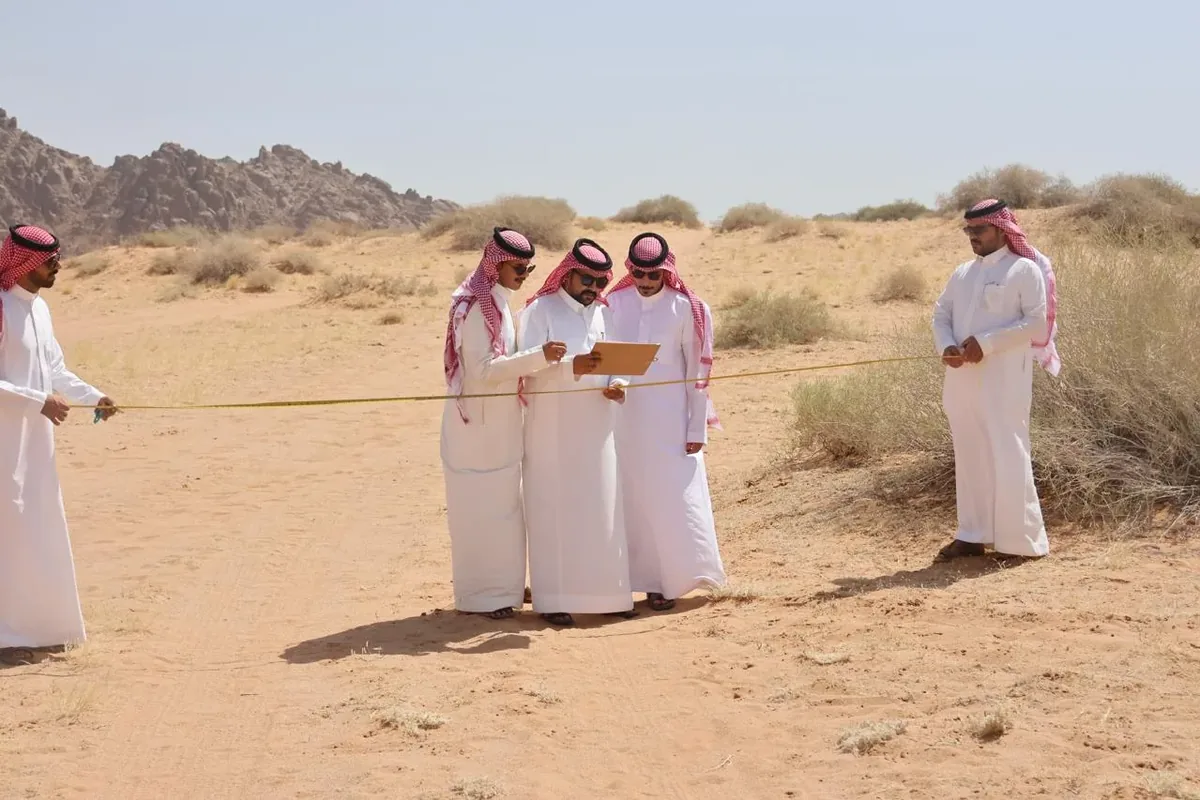 Field training: measuring and mapping in the dunes